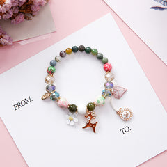 Chic Beaded Charm Bracelet