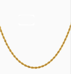 Elegant 18K Gold Plated Twist Chain Necklace