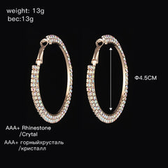 Chic Diamond Hoop Earrings