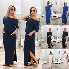 Trendy Summer Maxi Dress with Pockets