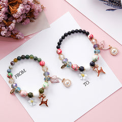 Chic Beaded Charm Bracelet