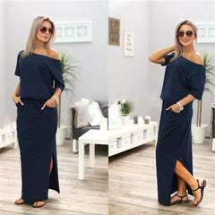 Trendy Summer Maxi Dress with Pockets