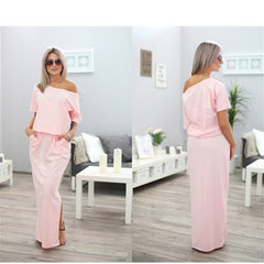 Trendy Summer Maxi Dress with Pockets