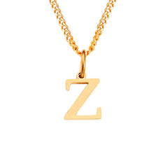 Personalized 26 Letter Stainless Steel Pendant