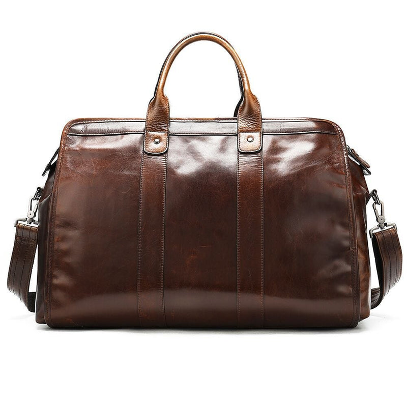 Vintage-Style High-Capacity Leather Travel Bag