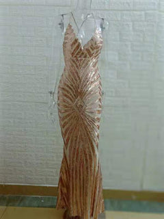 Glam Sequin Mermaid Maxi Dress