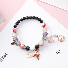 Chic Beaded Charm Bracelet