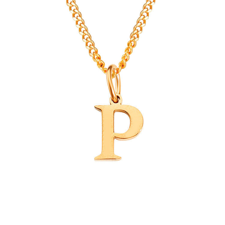 Personalized 26 Letter Stainless Steel Pendant