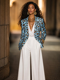 Leopard Print Blazer