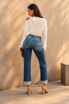 The Cuffed Straight-Leg Jean