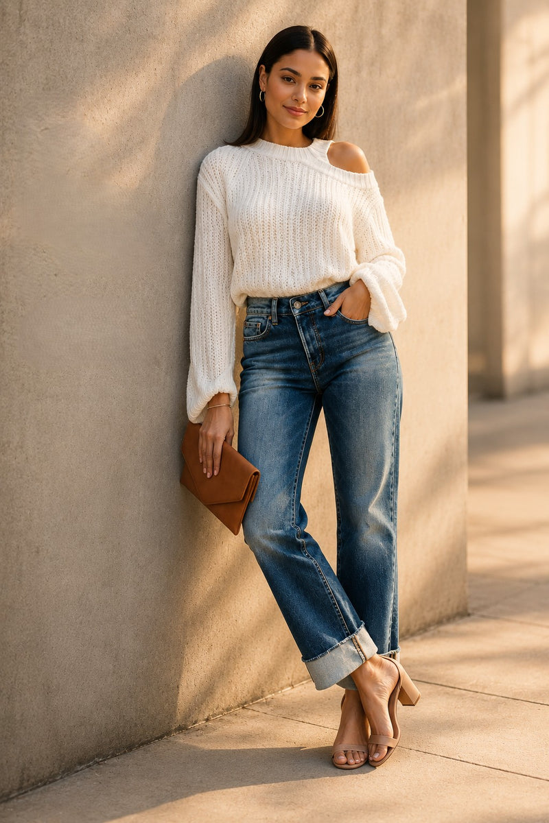 The Cuffed Straight-Leg Jean