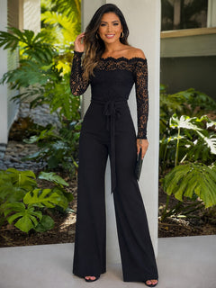 Lace Off-The-Shoulder Jumpsuit