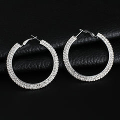 Chic Diamond Hoop Earrings