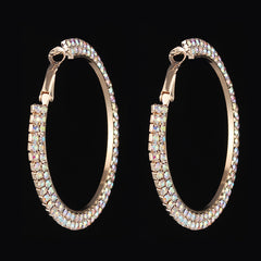 Chic Diamond Hoop Earrings
