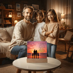 Thank You Gifts for Dad from Wife - Father's Day, Birthday Gifts for Dad, To Dad Acrylic Plaque with Wood Base, Home or Office Keepsake Presents for Dad
