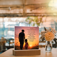 Thank You Gifts for Dad from Daughter - Father's Day, Birthday Gifts for Dad, To My Dad Acrylic Plaque with Wood Base, Home or Office Keepsake Presents for Dad
