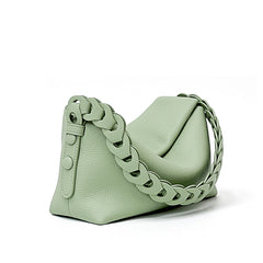 Chic Leather Weave Shoulder Bag