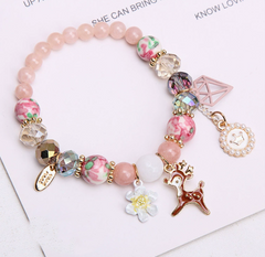 Chic Beaded Charm Bracelet