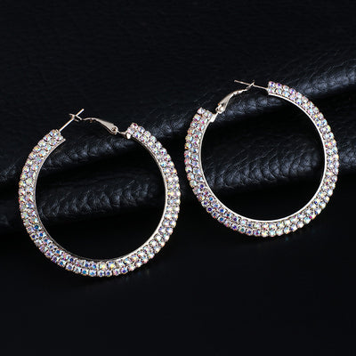 Chic Diamond Hoop Earrings