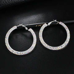 Chic Diamond Hoop Earrings